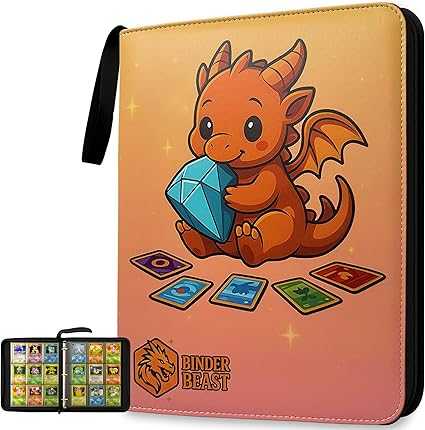 High-quality trading card binder protecting rare Beast cards collection