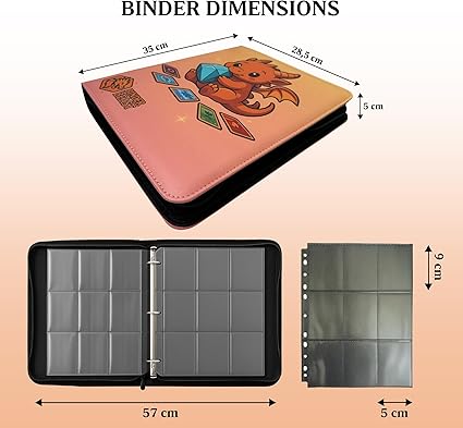 Binder Beast: 9 Pockets Card Binder with 50 Double-Sided pages about 900 Pockets Zip Album, PU Leather Waterproof Folder with Top-Loading for TCG Cards, Kids & Collectors