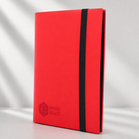 Binder Beast Red Premium 9 Pocket Trading Card Binder - 360 Pockets Side Loading Album for TCG, Pokemon, Football, Baseball and Sports Cards