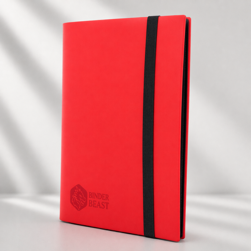 Binder Beast Red Premium 9 Pocket Trading Card Binder - 360 Pockets Side Loading Album for TCG, Pokemon, Football, Baseball and Sports Cards