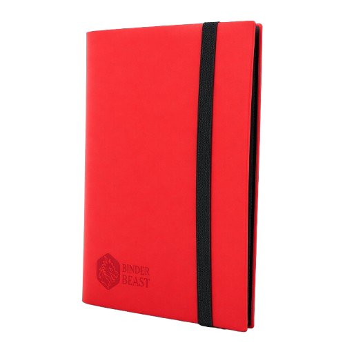 Binder Beast Red - Premium 9 Pocket Trading Card Binder with Zip Closure